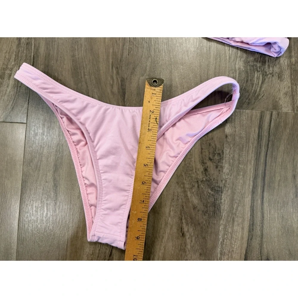 Billabong Women's Bikini Top & Bottom Size Medium Reversible Cheeky Bottoms Pink